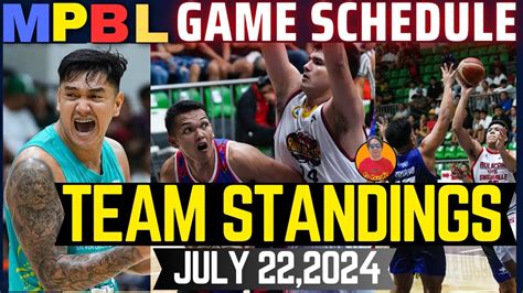 mpbl schedule|philippines mpbl standings.